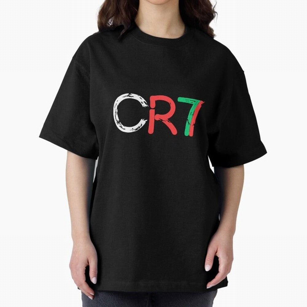 CR7 Cristiano Ronaldo Design Oversized T-Shirt Celebrate Football Heritage in the FIFA World Cup 2026 Journey through Mbappe Highlights, Spain and Netherlands Pride, Football History, Final Match Energy, Crowd Noise and Once in a Lifetime Moments;