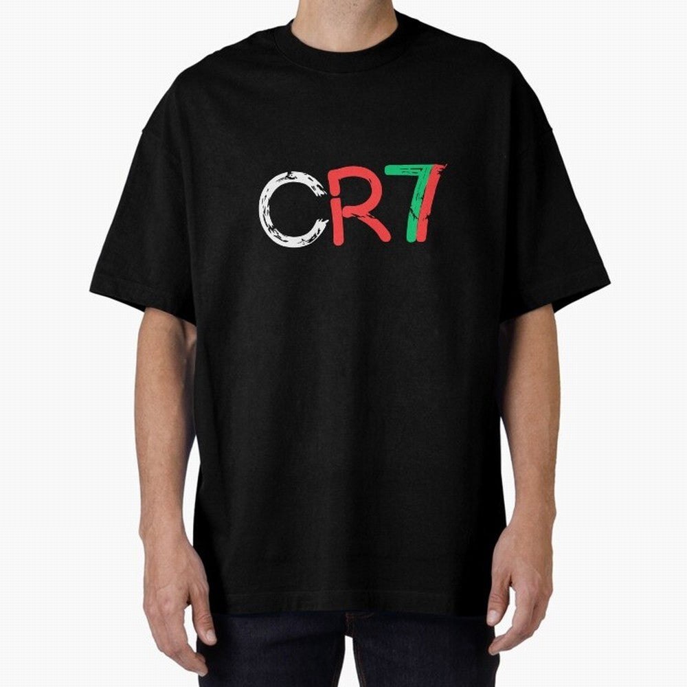 CR7 Cristiano Ronaldo Design Oversized T-Shirt Celebrate Football Heritage in the FIFA World Cup 2026 Journey through Mbappe Highlights, Spain and Netherlands Pride, Football History, Final Match Energy, Crowd Noise and Once in a Lifetime Moments;
