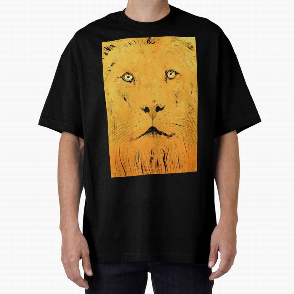 Lion Oversized T-Shirt Bring Global Football Passion for FIFA World Cup 2026 Group Stage, Connected to CR7 and Messi, Argentina and Brazil, Match Day Excitement, Supporter Culture, Golden Goals and Global Football Passion; Made for Collectors Who