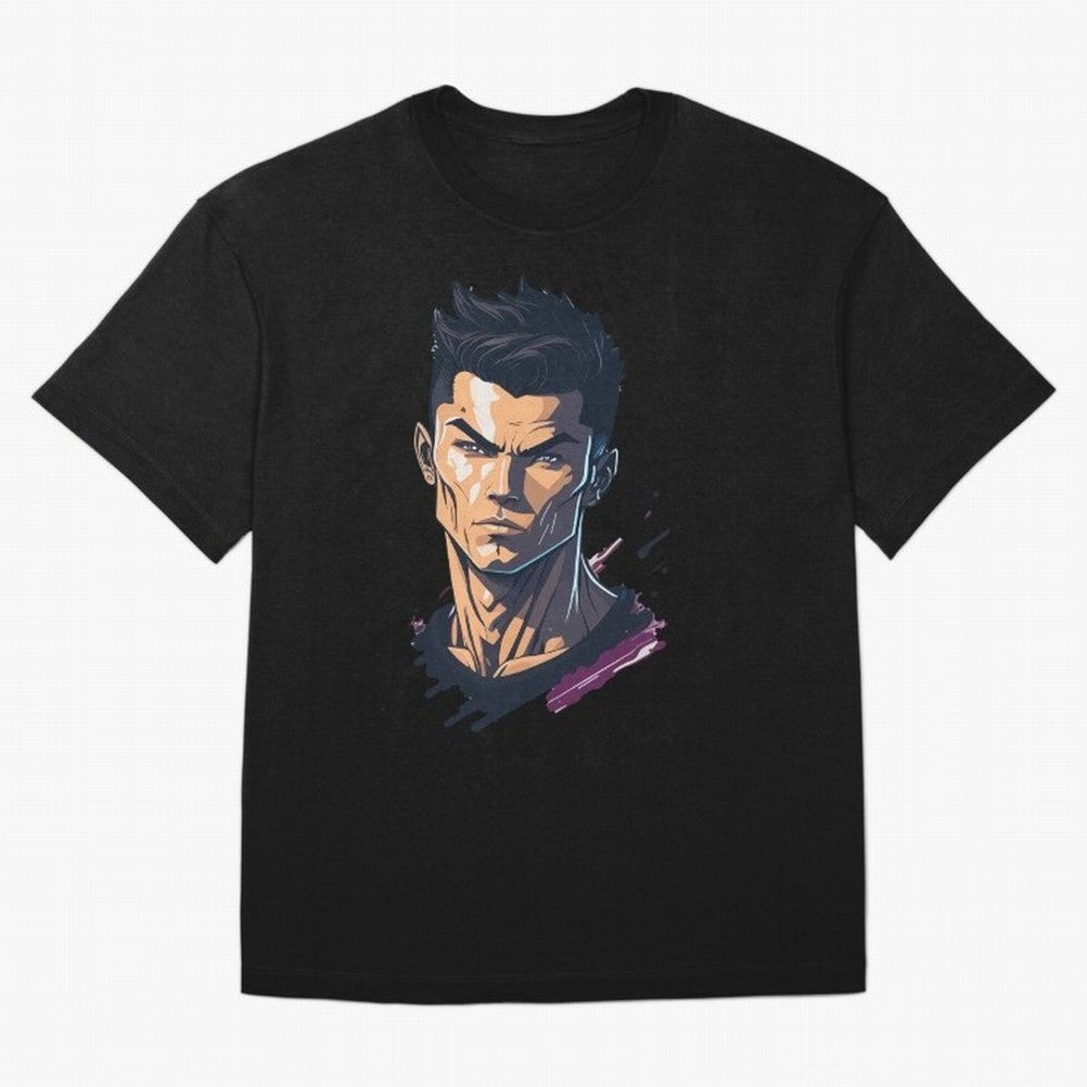 Cristiano Ronaldo Anime Style Oversized T-Shirt Turn Every Weekend Toward FIFA World Cup 2026 Connected to Mbappe, Spain Energy, Stadium Chants, National Pride, Trophy Dreams and Unforgettable Football Memories; Created for Match Day Parties,