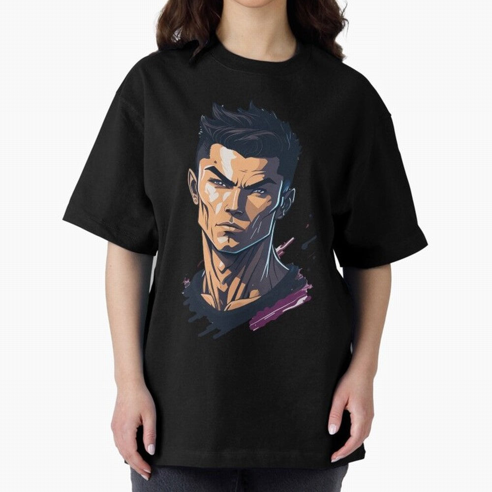 Cristiano Ronaldo Anime Style Oversized T-Shirt Turn Every Weekend Toward FIFA World Cup 2026 Connected to Mbappe, Spain Energy, Stadium Chants, National Pride, Trophy Dreams and Unforgettable Football Memories; Created for Match Day Parties,