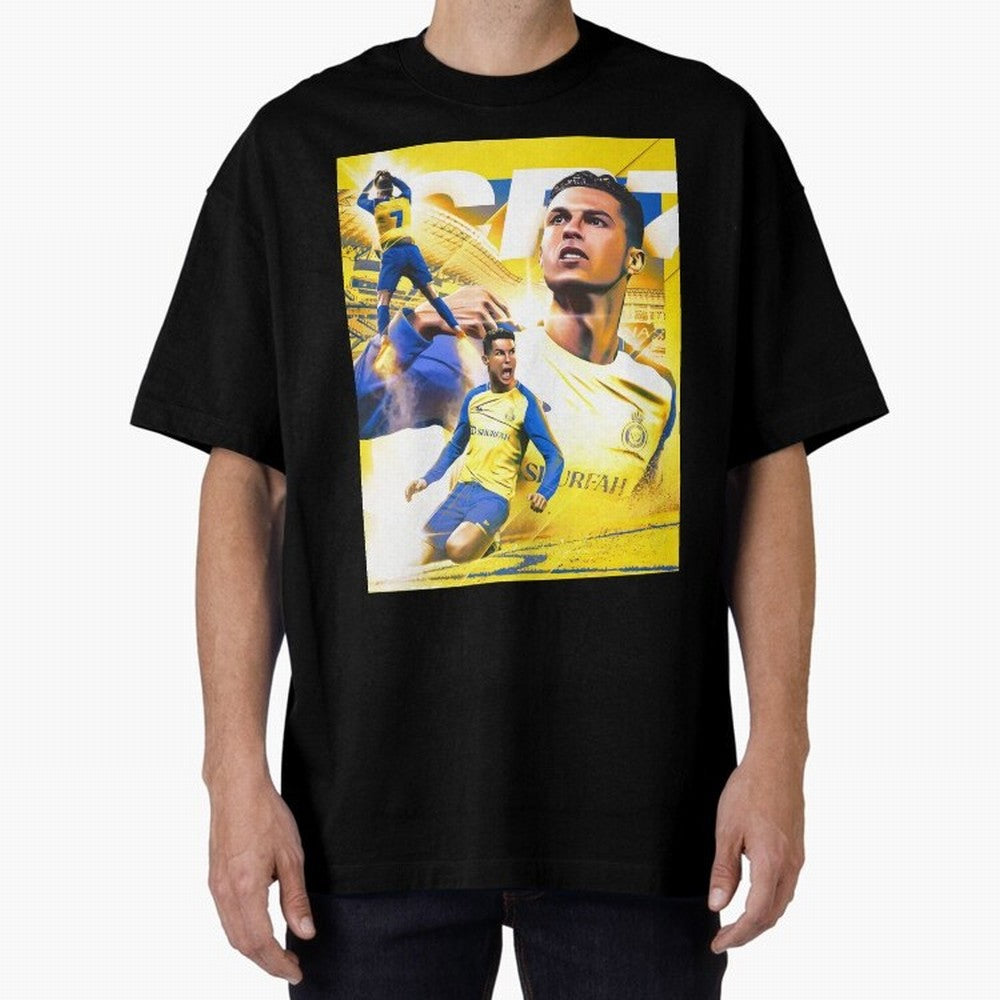 Cr7 Al Nassr Oversized T-Shirt Show Fan Pride Across the FIFA World Cup 2026 Journey through Haaland and Mbappe Highlights, England, France and Netherlands Pride, Global Supporter Spirit, Legendary Goals, National Colors and Tournament Celebration;
