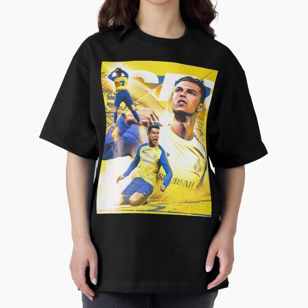 Cr7 Al Nassr Oversized T-Shirt Show Fan Pride Across the FIFA World Cup 2026 Journey through Haaland and Mbappe Highlights, England, France and Netherlands Pride, Global Supporter Spirit, Legendary Goals, National Colors and Tournament Celebration;