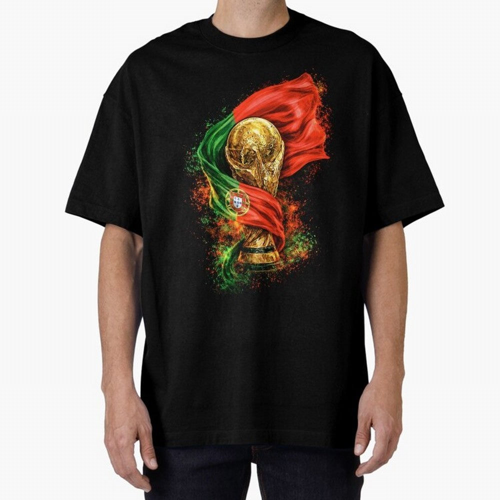 Portugal Football National Pride Oversized T-Shirt Feel the Heartbeat of FIFA World Cup 2026 Spirit, with Portugal, Spain and Germany, Cristiano Ronaldo, Haaland and CR7, Stadium Memories, Football Loyalty, International Chants and Championship