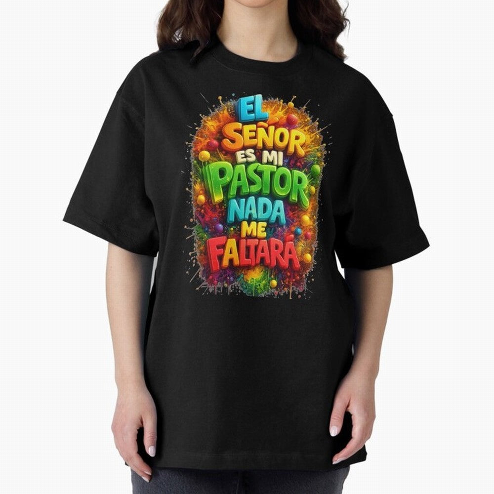 Modern 3D Psalm 23 Spanish Christian Art - El Se?or es mi Pastor Oversized T-Shirt Refresh the FIFA World Cup 2026 Group Stage Journey through Messi, CR7 and Mbappe Highlights, Argentina Pride, Football Festival Excitement, Trophy Ambitions,