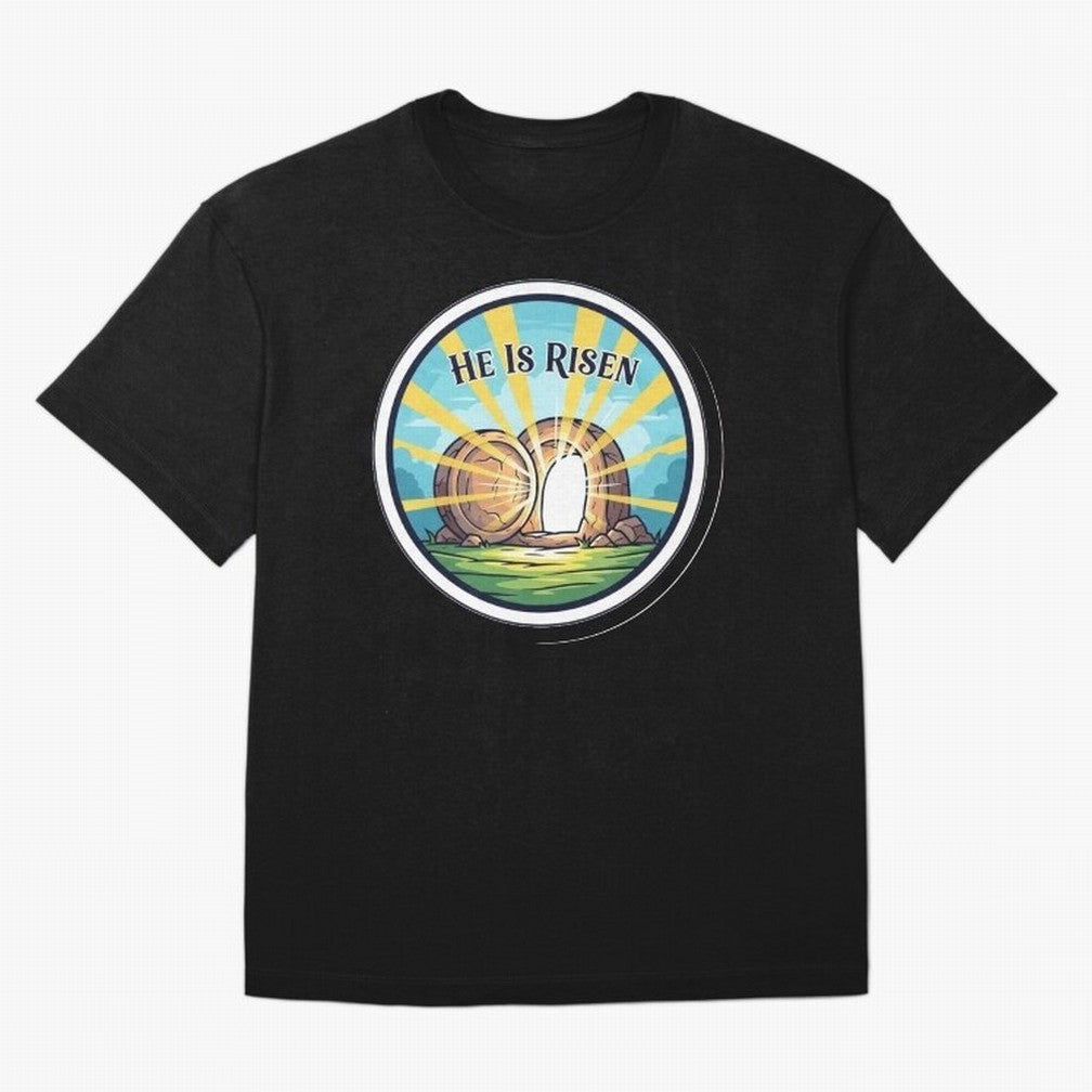 He Is Risen Indeed Easter Faith Sticker Oversized T-Shirt Celebrate Unforgettable Nights in Match Day Hype around FIFA World Cup 2026 Group Stage, Neymar, Haaland and Cristiano Ronaldo, Brazil, Portugal and Argentina, Championship Spirit, Famous