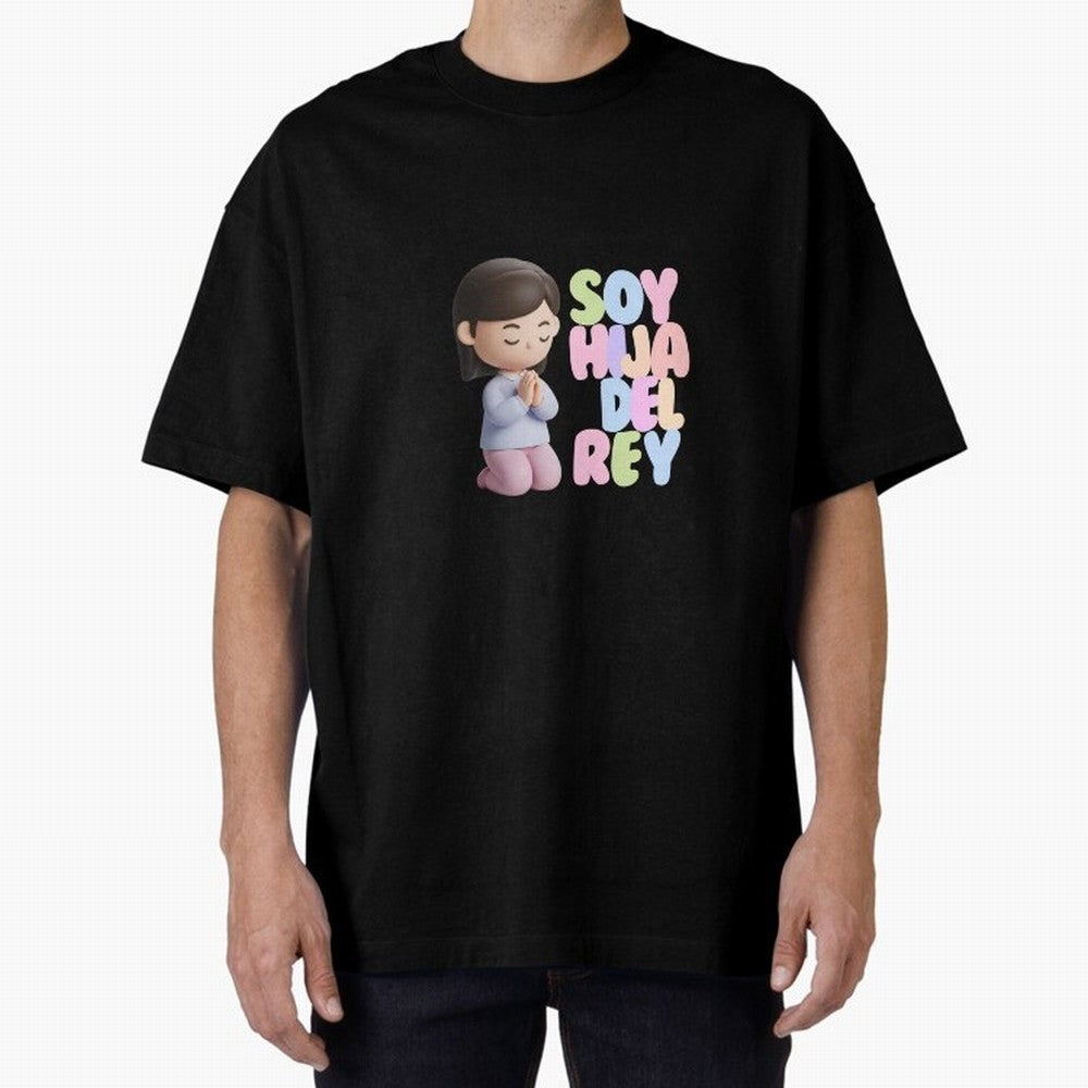 Soy Hija del Rey | Dise?o Cristiano Dulce en Colores Pastel Oversized T-Shirt Upgrade FIFA World Cup 2026 for Fans of Mbappe and Argentina and Brazil, Bringing Football Festival Excitement, Trophy Ambitions, Country Rivalries and Star Player Buzz;