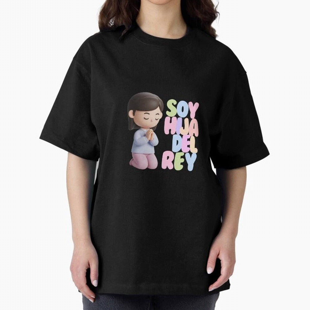 Soy Hija del Rey | Dise?o Cristiano Dulce en Colores Pastel Oversized T-Shirt Upgrade FIFA World Cup 2026 for Fans of Mbappe and Argentina and Brazil, Bringing Football Festival Excitement, Trophy Ambitions, Country Rivalries and Star Player Buzz;