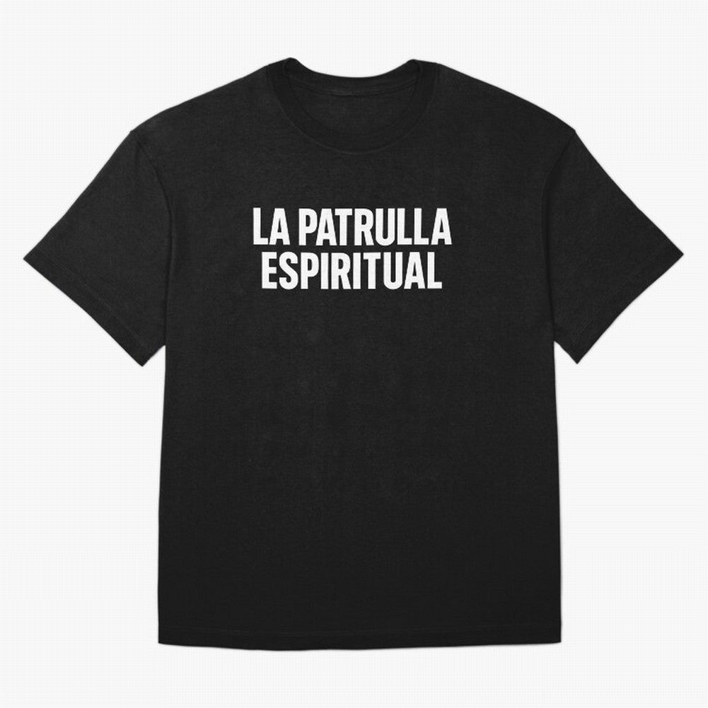 La Patrulla Espiritual, Spanish Faith Quote Gift, Christian Spiritual Humor Graphic Tee for Believers Latinos Oversized T-Shirt Spotlight Match Day Hype around FIFA World Cup 2026 Group Stage, Cristiano Ronaldo, England and Germany, Worldwide Fan