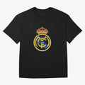 Real Madrid C.F. crest with Cristiano Ronaldo's autograph Oversized T-Shirt Bring Retro Soccer Energy to the FIFA World Cup 2026 Journey through Messi and Cristiano Ronaldo Highlights, Spain Pride, Worldwide Fan Energy, Dramatic Goals, Stadium