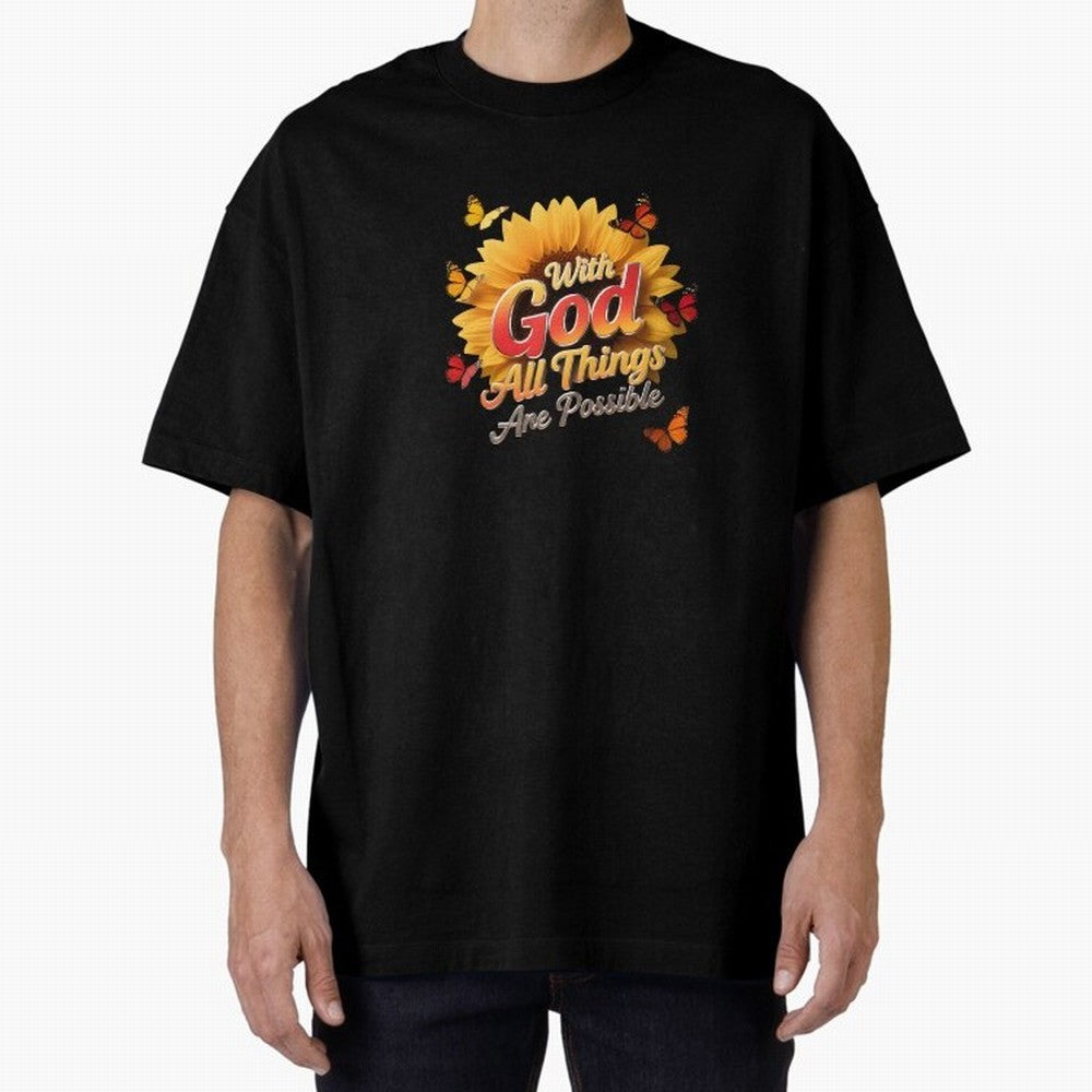 With God all things Are possible T shirt Oversized T-Shirt Honor FIFA World Cup 2026 Group Stage for Fans of Mbappe and Argentina, Bringing Sports Nostalgia, International Competition, Famous Players and Unforgettable Victories; Perfect for