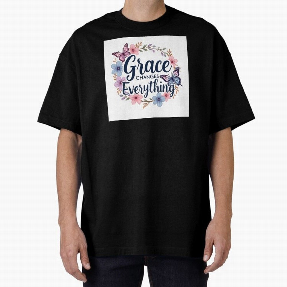 Grace Of God Changes Everything Oversized T-Shirt Celebrate National Team Dreams in Match Day Hype around FIFA World Cup 2026 USA Canada Mexico, CR7, France and Portugal, Match Day Excitement, Supporter Culture, Golden Goals and Global Football