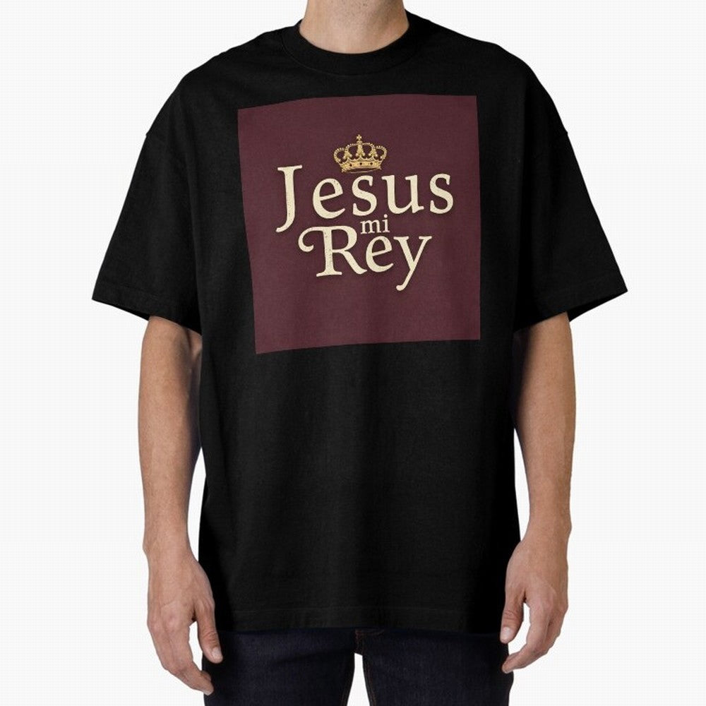 Jesus Mi Rey T Shirt Oversized T-Shirt Mark Global Football Passion for FIFA World Cup 2026 USA Canada Mexico, Highlighting Messi and Cristiano Ronaldo, Argentina, France and Brazil, Champion Mindset, Group Stage Buzz, Knockout Tension and