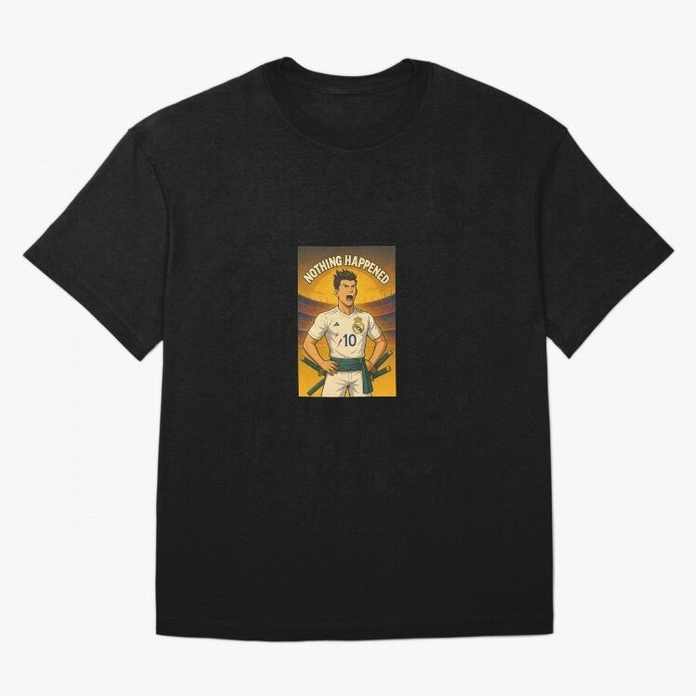 Cristiano Zoro Nothing Happened Oversized T-Shirt Elevate FIFA World Cup 2026 Group Stage Spirit, Filled with France, Cristiano Ronaldo, Haaland and CR7, Goal Celebration Energy, Supporter Heritage, Football Icons and Worldwide Tournament Joy;