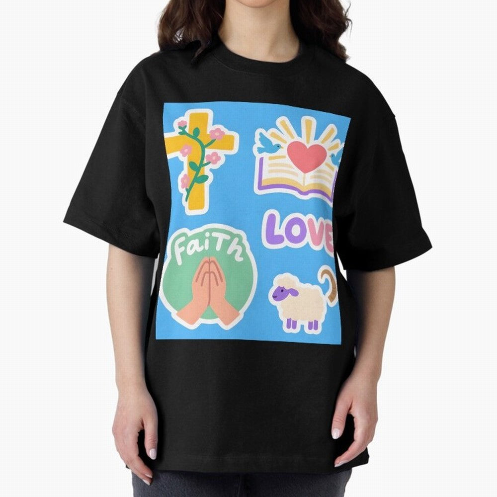Love Faith T shirt Oversized T-Shirt Carry Global Football Passion for FIFA World Cup 2026, Built around CR7, Spain and Netherlands, Worldwide Fan Energy, Dramatic Goals, Stadium Lights and Championship Celebrations; Perfect for Fans, Collectors,