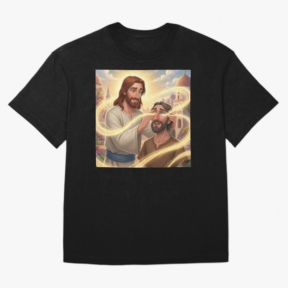 Jesus cure the blind Oversized T-Shirt Bring Trophy Dreams to FIFA World Cup 2026 Group Stage Made for Neymar, France Energy, Champion Mindset, Group Stage Buzz, Knockout Tension and Passionate Fan Culture; Ideal for Passionate Fans Who Love