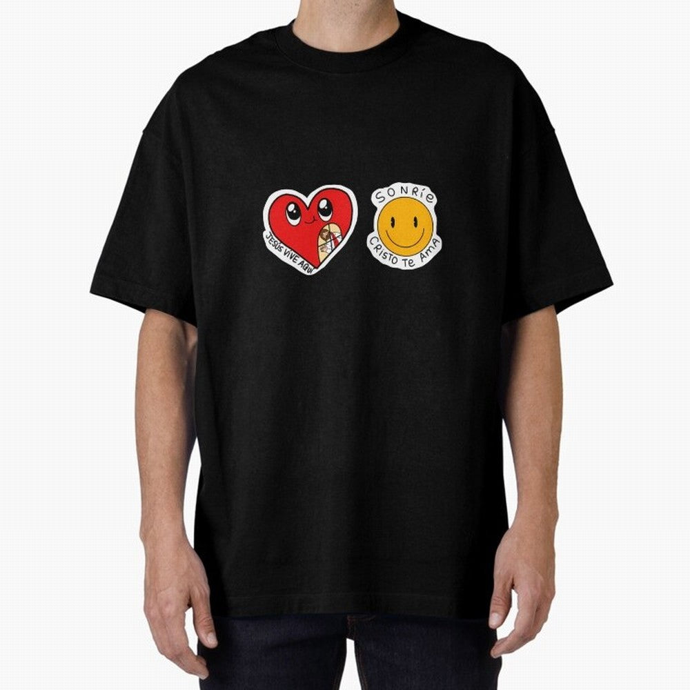 Jesus Vive Aqu Oversized T-Shirt Stand with FIFA World Cup 2026 USA Canada Mexico Spirit, Highlighting Argentina, Neymar, Vintage Soccer Flavor, Modern Football Stars, National Flags and Final Night Emotion; Perfect for People Who Love Argentina,