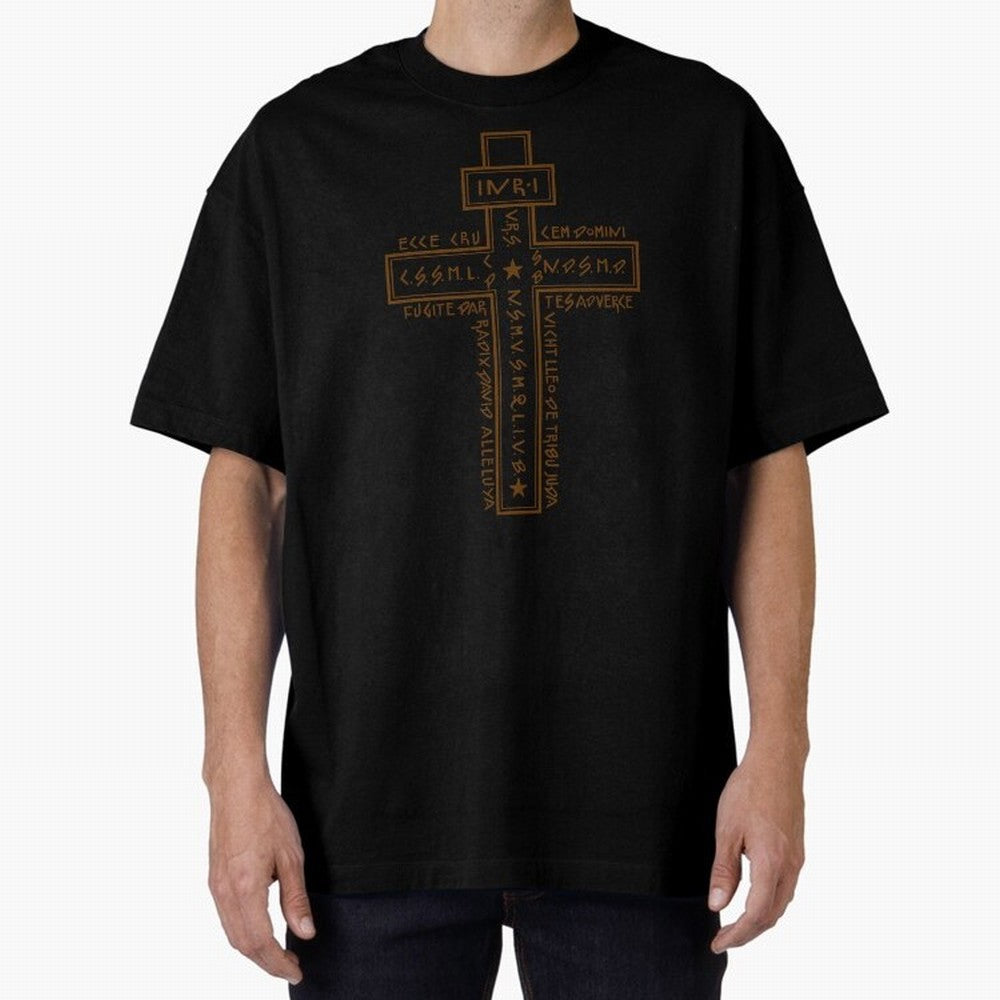 Cruz del Santo Padre Benito 2 Oversized T-Shirt Carry the Colors and Pride of the FIFA World Cup 2026 USA Canada Mexico Journey through Cristiano Ronaldo Highlights, Argentina, France and Brazil Pride, Worldwide Fan Energy, Dramatic Goals, Stadium