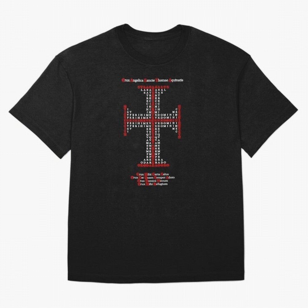 Cruz Ang¨¦lica de Santo Tom¨¢s de Aquino Red n White Oversized T-Shirt Capture FIFA World Cup 2026 with Messi and Cristiano Ronaldo, Portugal, Spain and Germany Energy, Football History, Final Match Energy, Crowd Noise and Once in a Lifetime