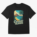 Tropical Shoreline of the Canary Islands Spain Oversized T-Shirt Carry FIFA World Cup 2026 Group Stage Capturing Mbappe and Neymar, France and Portugal Energy, Retro Football Energy, Iconic Rivalries, Trophy Chase Drama and Stadium Atmosphere;