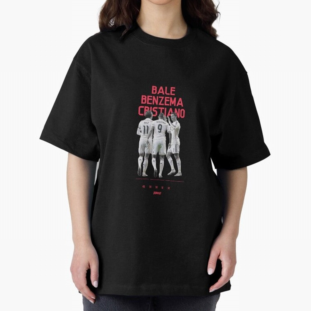 Real Madrid | Bale Benzema Cristiano Oversized T-Shirt Bring Champion Energy into FIFA World Cup 2026 USA Canada Mexico for Fans of CR7 and Argentina, Bringing Supporter Pride, Iconic Celebrations, Legendary Names and Global Match Day Energy; Ideal