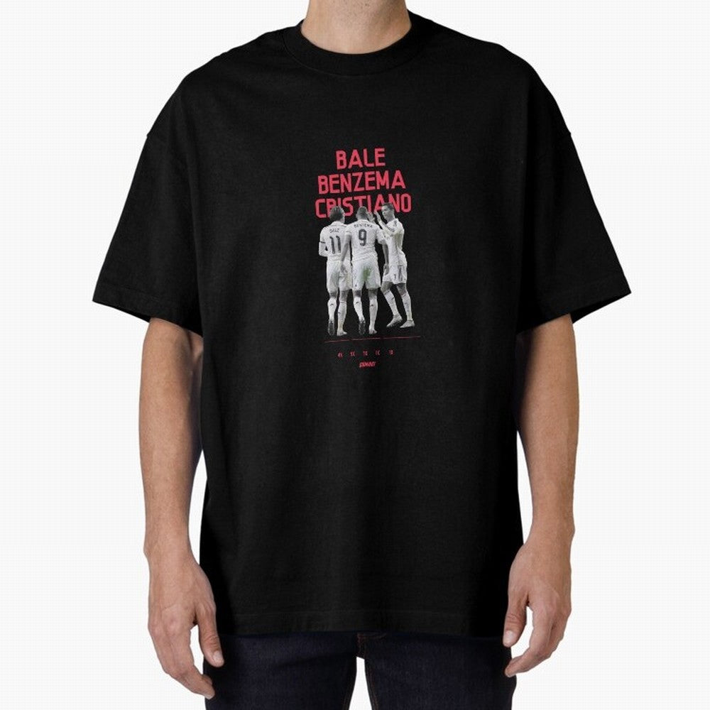 Real Madrid | Bale Benzema Cristiano Oversized T-Shirt Bring Champion Energy into FIFA World Cup 2026 USA Canada Mexico for Fans of CR7 and Argentina, Bringing Supporter Pride, Iconic Celebrations, Legendary Names and Global Match Day Energy; Ideal