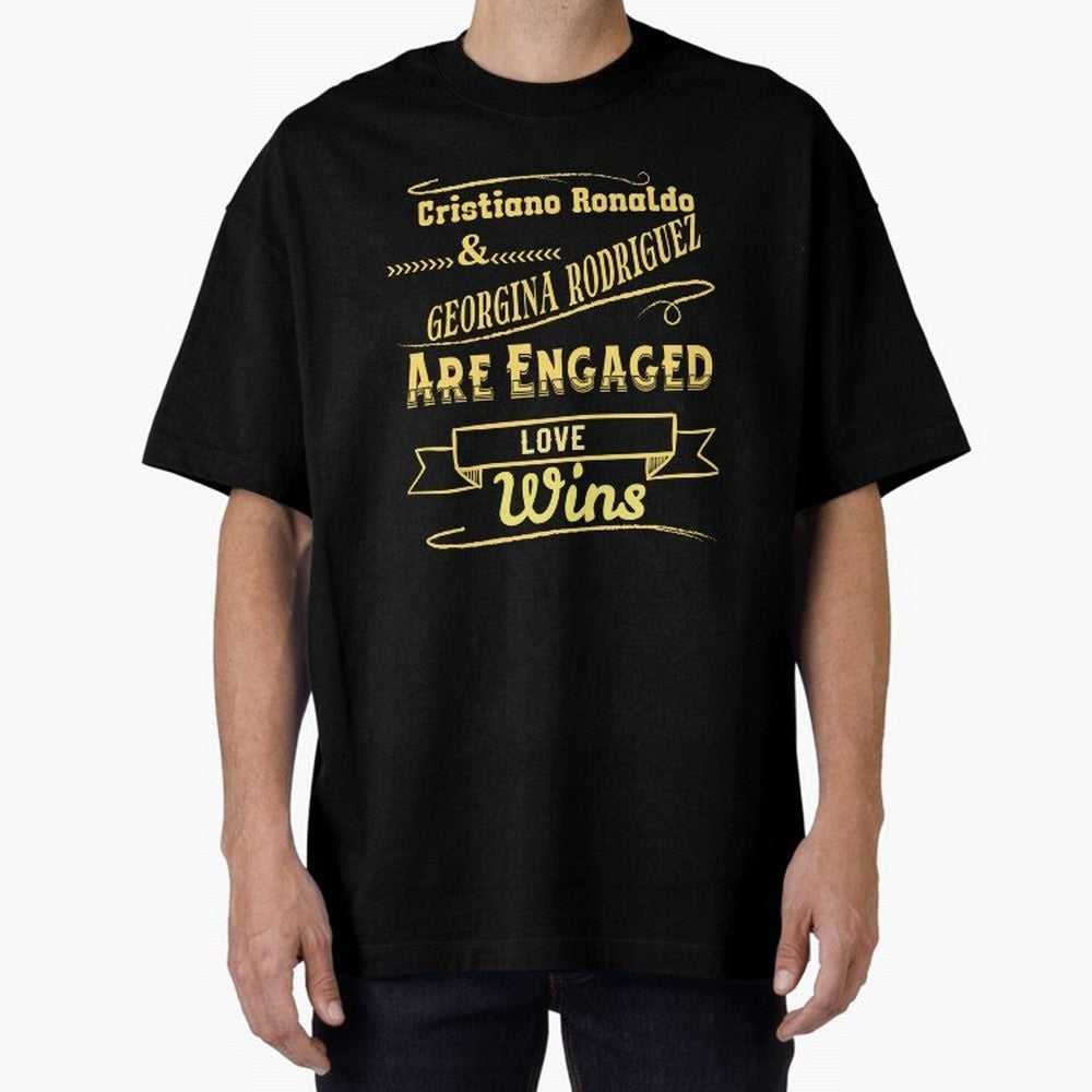 Cristiano & Georgina Engagement ¨C True Love Story Oversized T-Shirt Capture Stadium Memories from Match Day Hype around FIFA World Cup 2026 Group Stage, CR7, Germany, Worldwide Fan Energy, Dramatic Goals, Stadium Lights and Championship