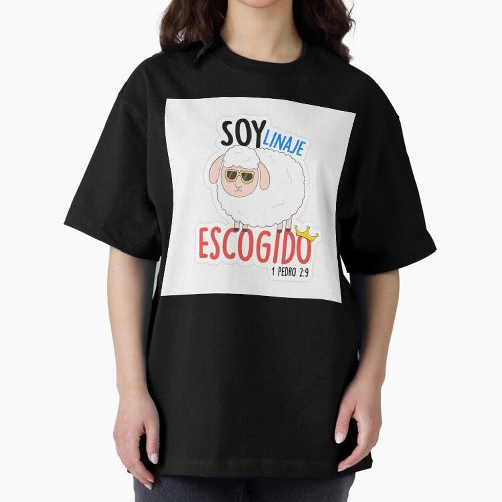 Soy Linaje Escogido - Sticker Cristiano Oversized T-Shirt Join FIFA World Cup 2026 Group Stage Spirit, Filled with Spain, Mbappe, Match Day Excitement, Supporter Culture, Golden Goals and Global Football Passion; Ideal for Football Dads, Football