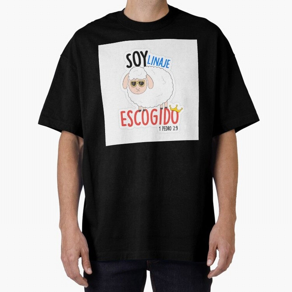 Soy Linaje Escogido - Sticker Cristiano Oversized T-Shirt Join FIFA World Cup 2026 Group Stage Spirit, Filled with Spain, Mbappe, Match Day Excitement, Supporter Culture, Golden Goals and Global Football Passion; Ideal for Football Dads, Football