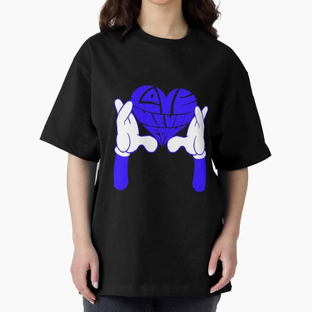 Love Never Fails ¨C Heart Calligram Oversized T-Shirt Feel the Heartbeat of Global Football Passion for FIFA World Cup 2026, Driven by CR7 and Messi, Netherlands, Global Supporter Spirit, Legendary Goals, National Colors and Tournament Celebration;