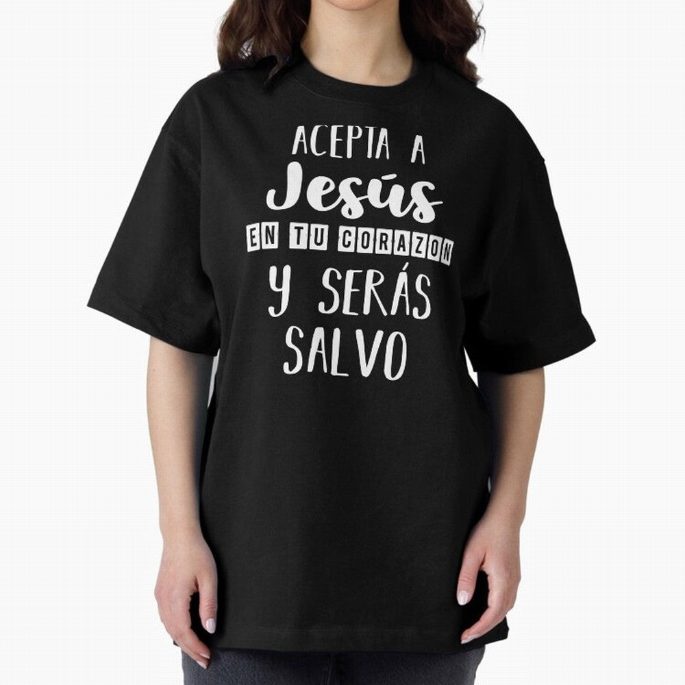 Acepta a Jes¨²s en tu Corazon Mensaje Cristianos Dios Spanish Oversized T-Shirt Carry the Dream of FIFA World Cup 2026 Group Stage Built around Cristiano Ronaldo, Haaland and CR7, Argentina Energy, Fan Favorite Moments, National Team Passion, Big