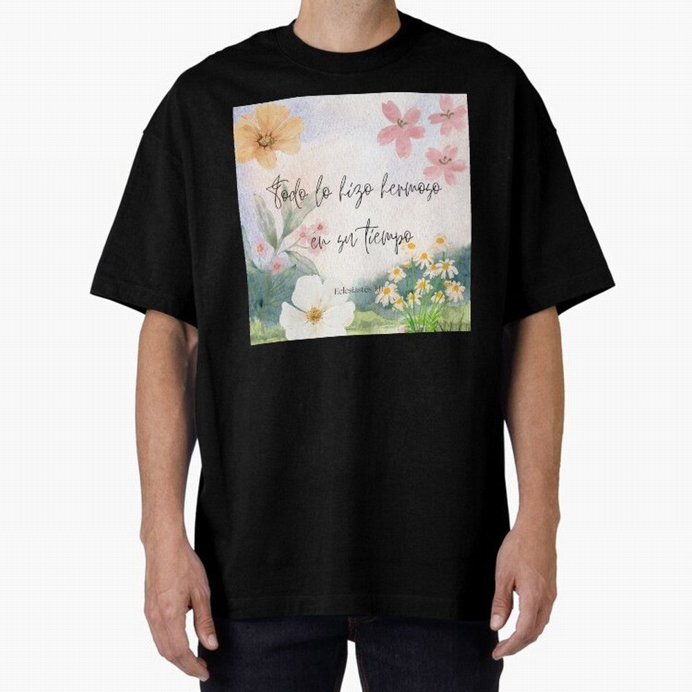 Christian Bible Verse Spanish Art Oversized T-Shirt Show Fan Pride Across Global Football Passion for FIFA World Cup 2026 Group Stage, Centered on Mbappe, England and Germany, Goal Celebration Energy, Supporter Heritage, Football Icons and