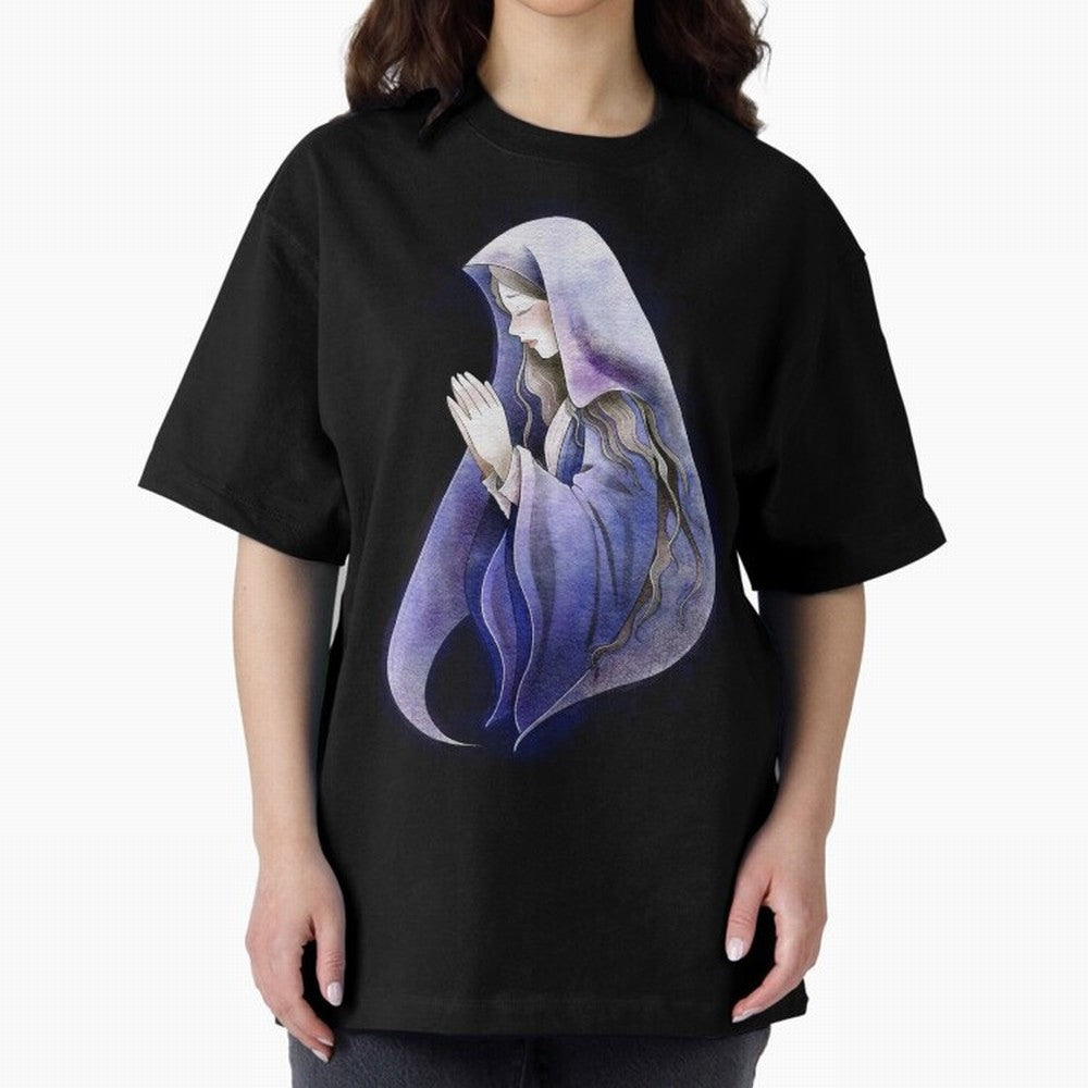 Holy Mary, Mother of God Oversized T-Shirt Bring a Champion Mindset to FIFA World Cup 2026 Group Stage for Fans of Haaland and Mbappe and Portugal, Bringing Game Day Rituals, Football Legends, Country Pride and the Road to the Final; Made for Die