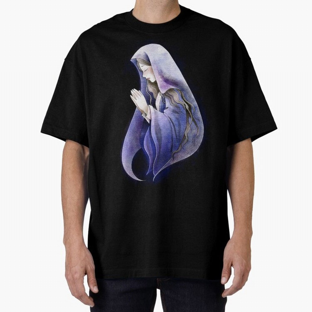 Holy Mary, Mother of God Oversized T-Shirt Bring a Champion Mindset to FIFA World Cup 2026 Group Stage for Fans of Haaland and Mbappe and Portugal, Bringing Game Day Rituals, Football Legends, Country Pride and the Road to the Final; Made for Die