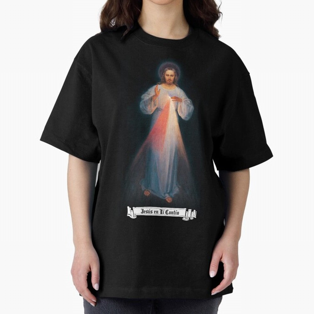 Imagen de la Divina Misericordia, JES¨²S EN T¨ª CONF¨ªO regalos cat¨®licos y cristianos, Oversized T-Shirt Treasure the FIFA World Cup 2026 Journey through Messi, CR7 and Mbappe Highlights, Brazil Pride, Sports Nostalgia, International Competition,