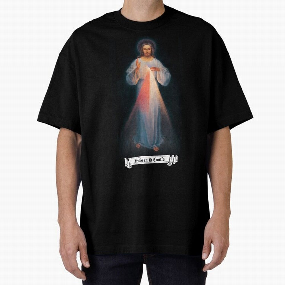 Imagen de la Divina Misericordia, JES¨²S EN T¨ª CONF¨ªO regalos cat¨®licos y cristianos, Oversized T-Shirt Treasure the FIFA World Cup 2026 Journey through Messi, CR7 and Mbappe Highlights, Brazil Pride, Sports Nostalgia, International Competition,