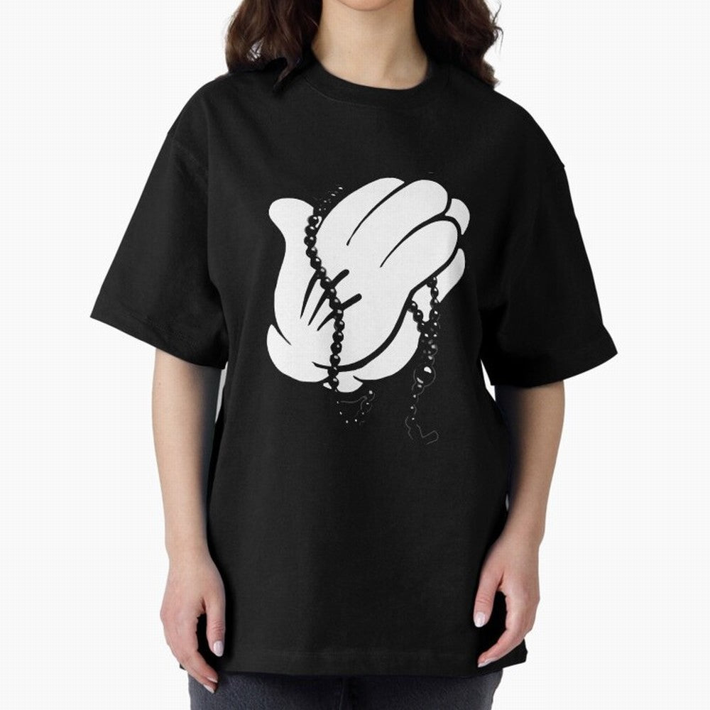 Funny praying hands Oversized T-Shirt Capture Stadium Memories from the FIFA World Cup 2026 Group Stage Journey through Messi and Cristiano Ronaldo Highlights, Spain Pride, Retro Football Energy, Iconic Rivalries, Trophy Chase Drama and Stadium