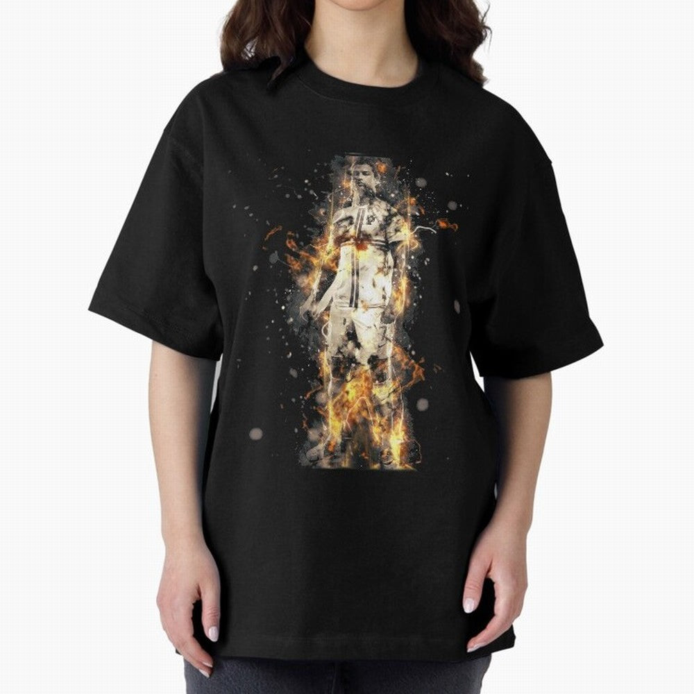 Ronaldo On Fire T Shirt Cristiano Cr7 Soccer S Jersey Men Madrid 7 Portugal Football Real White Kids Tee Mens Black Oversized T-Shirt Make Game Day About FIFA World Cup 2026 Group Stage Spirit, Filled with Spain and Netherlands, Neymar, Haaland and