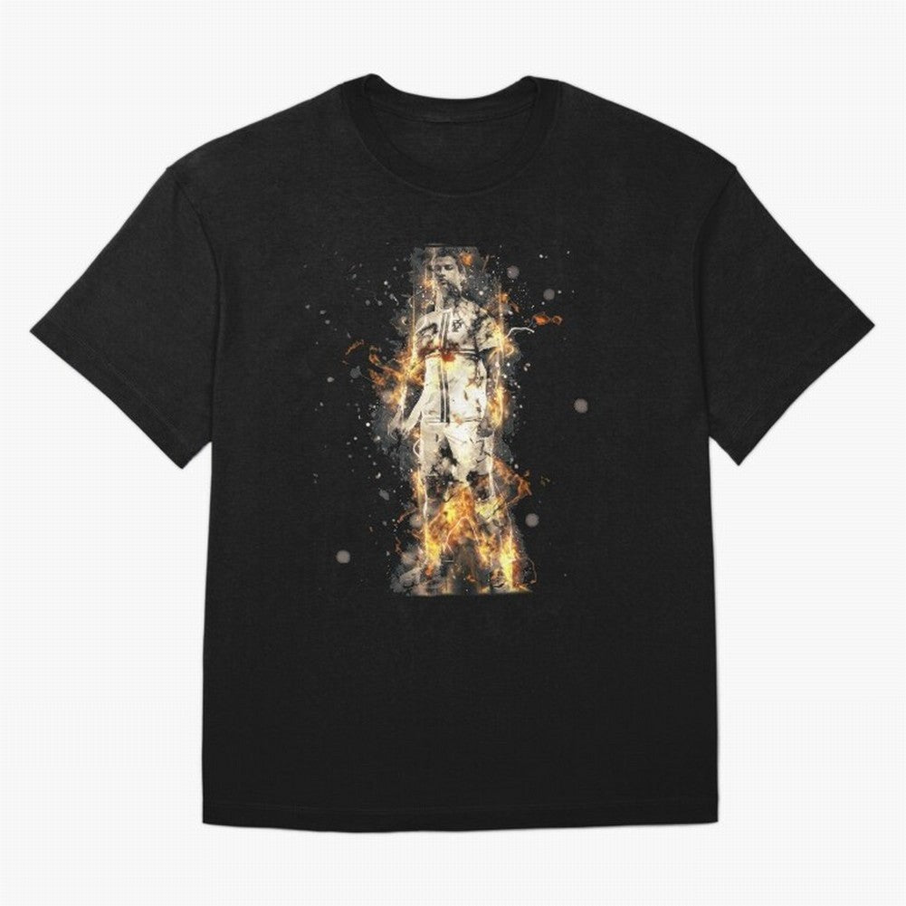 Ronaldo On Fire T Shirt Cristiano Cr7 Soccer S Jersey Men Madrid 7 Portugal Football Real White Kids Tee Mens Black Oversized T-Shirt Make Game Day About FIFA World Cup 2026 Group Stage Spirit, Filled with Spain and Netherlands, Neymar, Haaland and