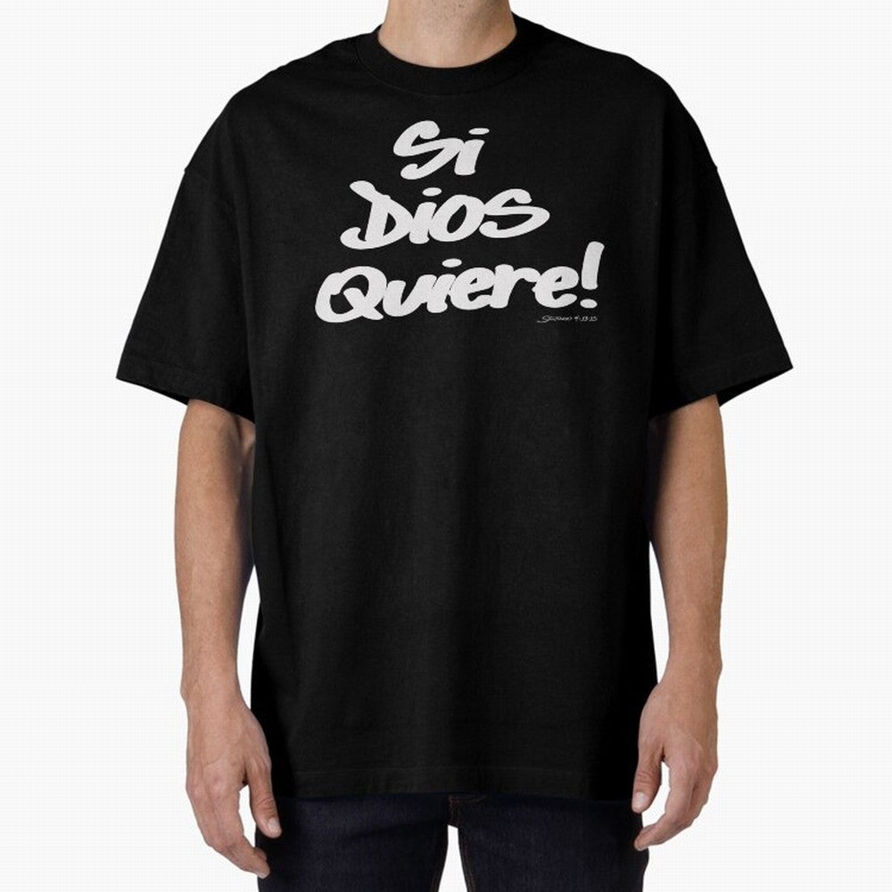 Si Dios Quiere! Oversized T-Shirt Show Fan Pride Across FIFA World Cup 2026 Centered on CR7 and Messi, Portugal, Spain and Germany Energy, Game Day Rituals, Football Legends, Country Pride and the Road to the Final; Perfect for Fans, Collectors,