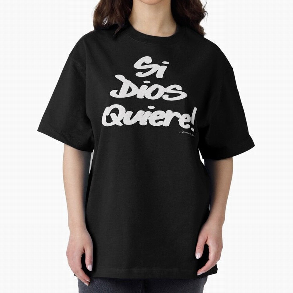 Si Dios Quiere! Oversized T-Shirt Show Fan Pride Across FIFA World Cup 2026 Centered on CR7 and Messi, Portugal, Spain and Germany Energy, Game Day Rituals, Football Legends, Country Pride and the Road to the Final; Perfect for Fans, Collectors,