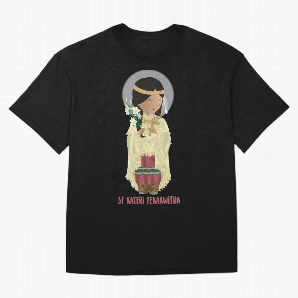 Saint Kateri Tekakwitha Oversized T-Shirt Experience the Global Stage of FIFA World Cup 2026 Spirit, Made for Brazil, Cristiano Ronaldo, Sports Nostalgia, International Competition, Famous Players and Unforgettable Victories; Made for Collectors
