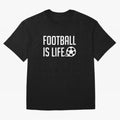 Football Is Life (Black BG) Oversized T-Shirt Support Iconic Players in FIFA World Cup 2026 Group Stage for Fans of Cristiano Ronaldo, Haaland and CR7 and Spain, Bringing Fan Favorite Moments, National Team Passion, Big Match Drama and Soccer