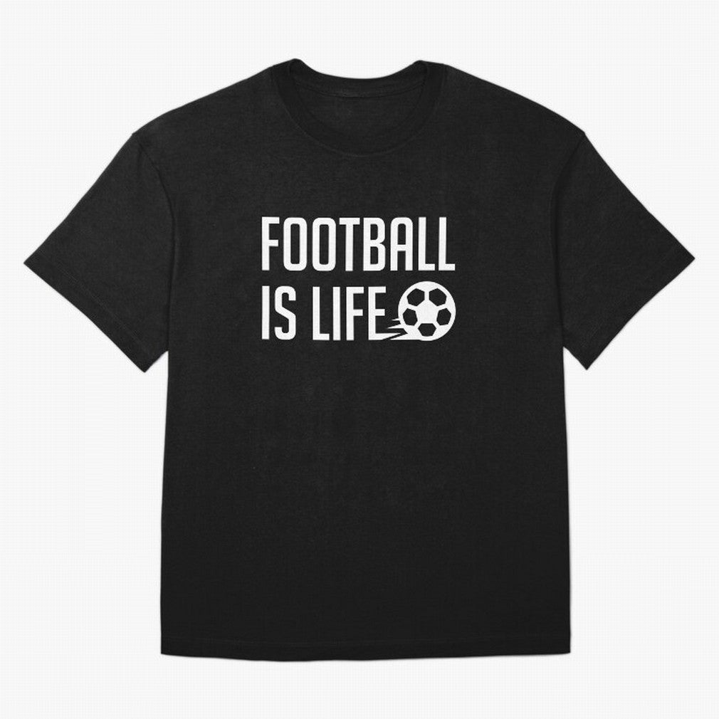 Football Is Life (Red BG) Oversized T-Shirt Make the Season About Global Football Passion for FIFA World Cup 2026 Group Stage, with Cristiano Ronaldo, Haaland and CR7, Argentina and Brazil, Global Supporter Spirit, Legendary Goals, National Colors