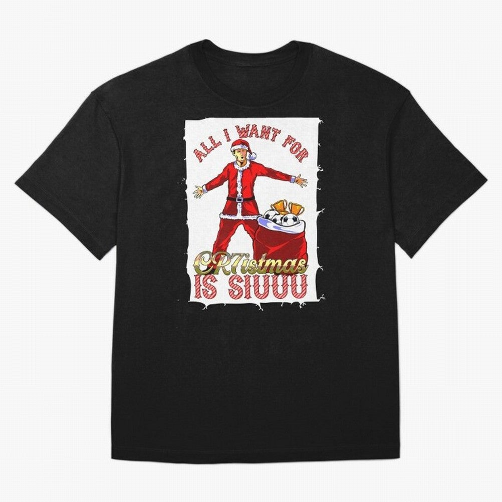 all i want for christmas is siu Oversized T-Shirt Celebrate the Biggest Stage of FIFA World Cup 2026 Group Stage for Fans of Messi and England and Germany, Bringing Supporter Pride, Iconic Celebrations, Legendary Names and Global Match Day Energy;