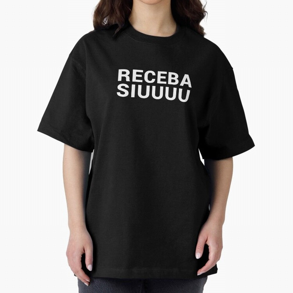 Receba siuuu Oversized T-Shirt Keep the Match Day Mood of Global Football Passion for FIFA World Cup 2026 Group Stage, Centered on Haaland, Spain, Classic Soccer Heritage, Championship Pressure, Fan Loyalty and International Pride; Ideal for Fans