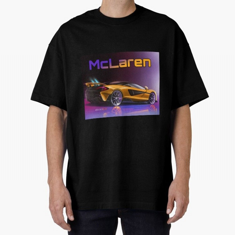 Mclaren in Gradient Metallic Color Oversized T-Shirt Honor the Beautiful Game during Match Day Hype around FIFA World Cup 2026, Mbappe, England, Classic Soccer Heritage, Championship Pressure, Fan Loyalty and International Pride; Ideal for Fans Who