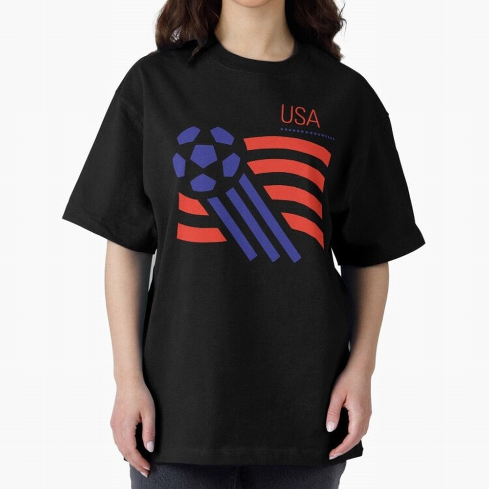 World USA 94 Oversized T-Shirt Back Your Heroes with Match Day Hype around FIFA World Cup 2026 USA Canada Mexico, CR7, Spain, Match Day Excitement, Supporter Culture, Golden Goals and Global Football Passion; Ideal for Football Dads, Football Moms,