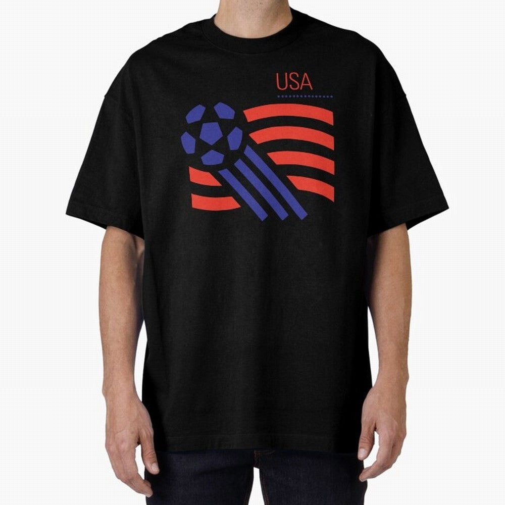 World USA 94 Oversized T-Shirt Back Your Heroes with Match Day Hype around FIFA World Cup 2026 USA Canada Mexico, CR7, Spain, Match Day Excitement, Supporter Culture, Golden Goals and Global Football Passion; Ideal for Football Dads, Football Moms,