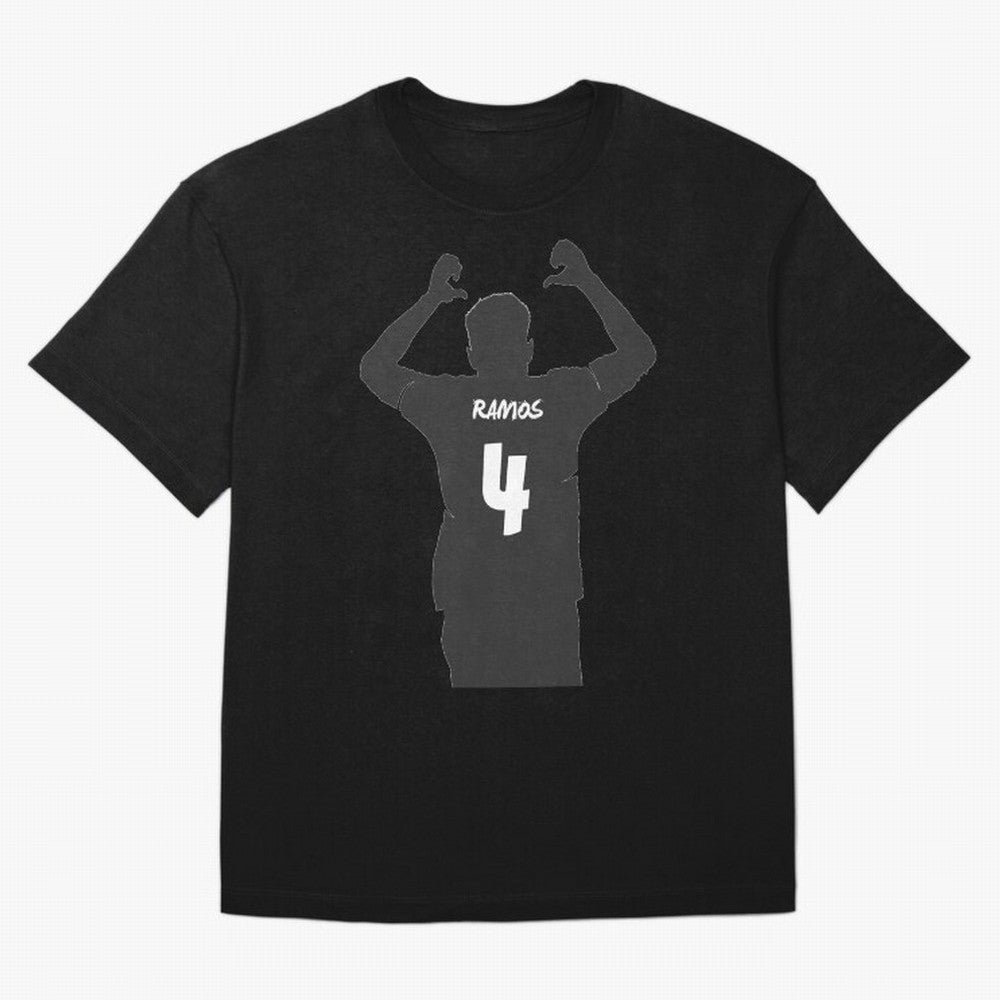 Sergio Ramos artwork Oversized T-Shirt Stand Out with Spirit from Global Football Passion for FIFA World Cup 2026 USA Canada Mexico, Capturing Messi and Cristiano Ronaldo, England, Vintage Soccer Flavor, Modern Football Stars, National Flags and